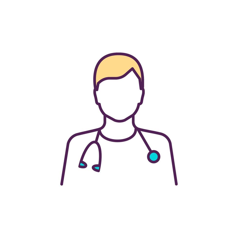 Healthcare worker RGB color icon vector