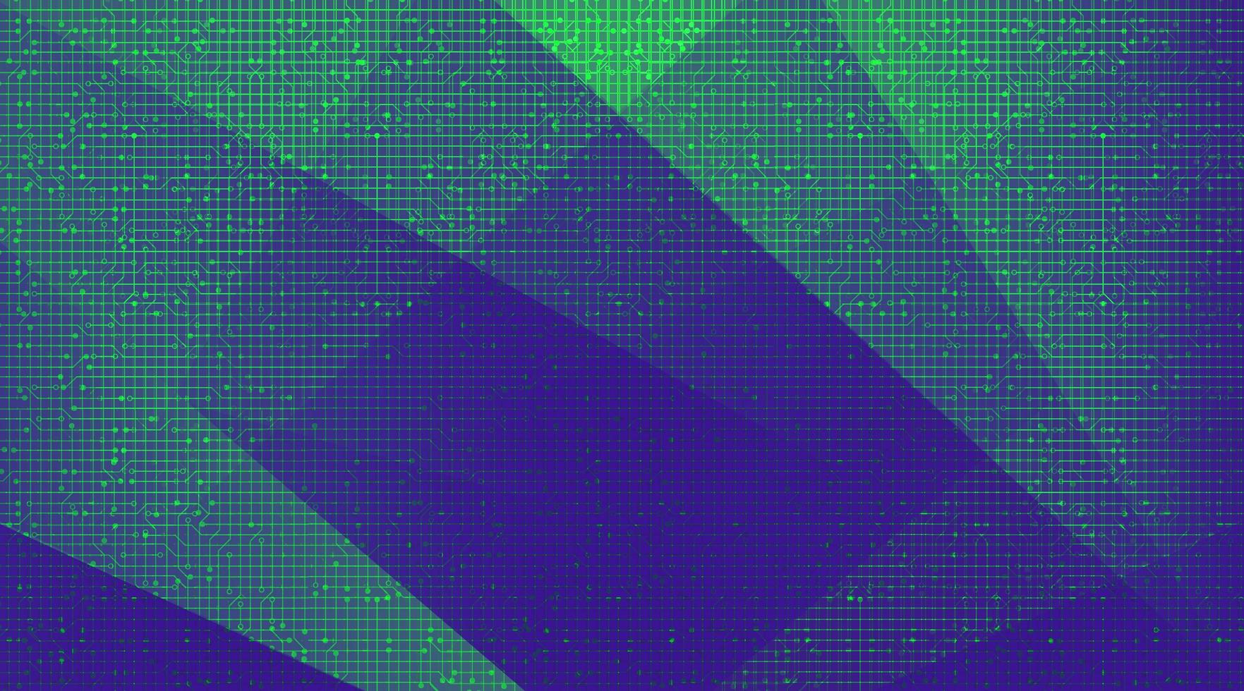 Green and Violet Technology Background vector