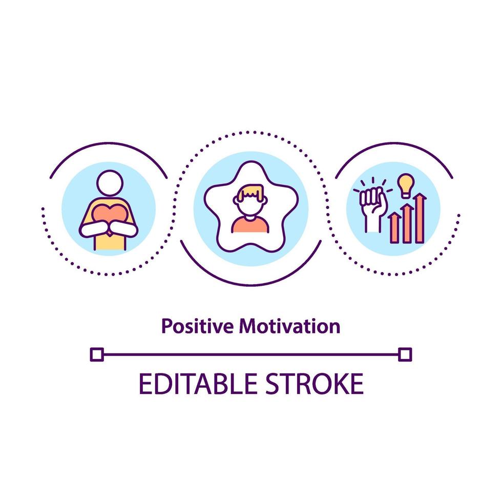 Positive motivation concept icon vector