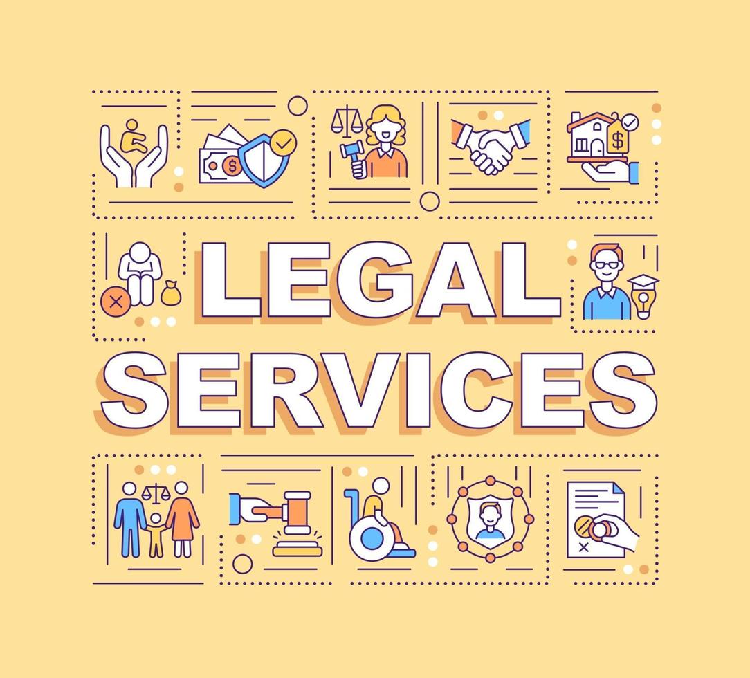 Legal services word concepts banner vector