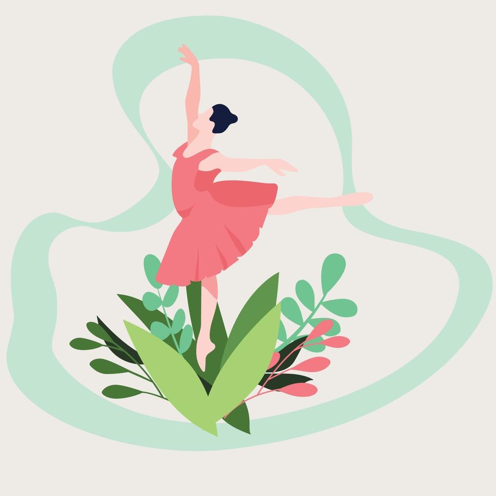 ilustración de cartel de educación de formación de baile de diseño de estilo plano vector