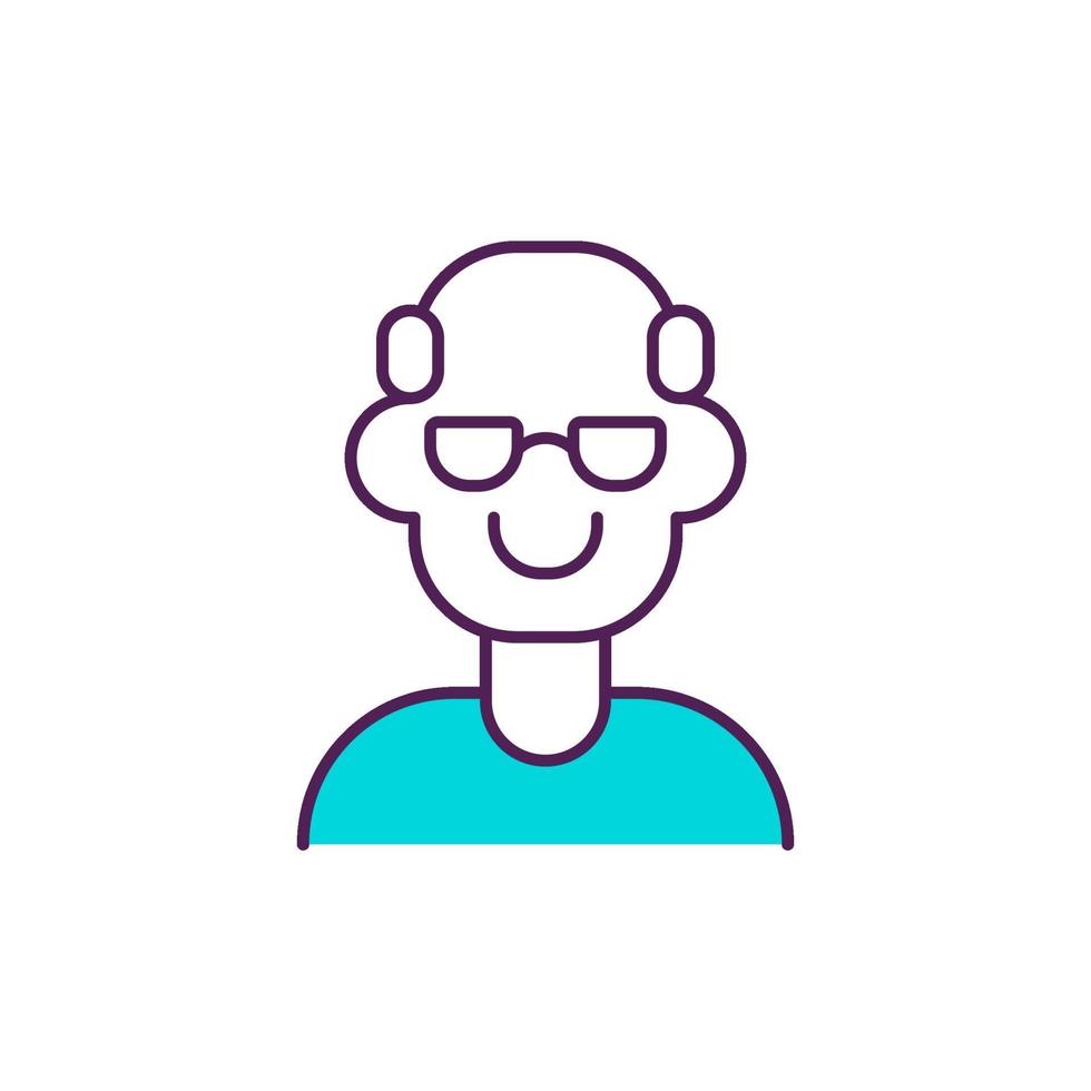 Healthy ageing RGB color icon vector