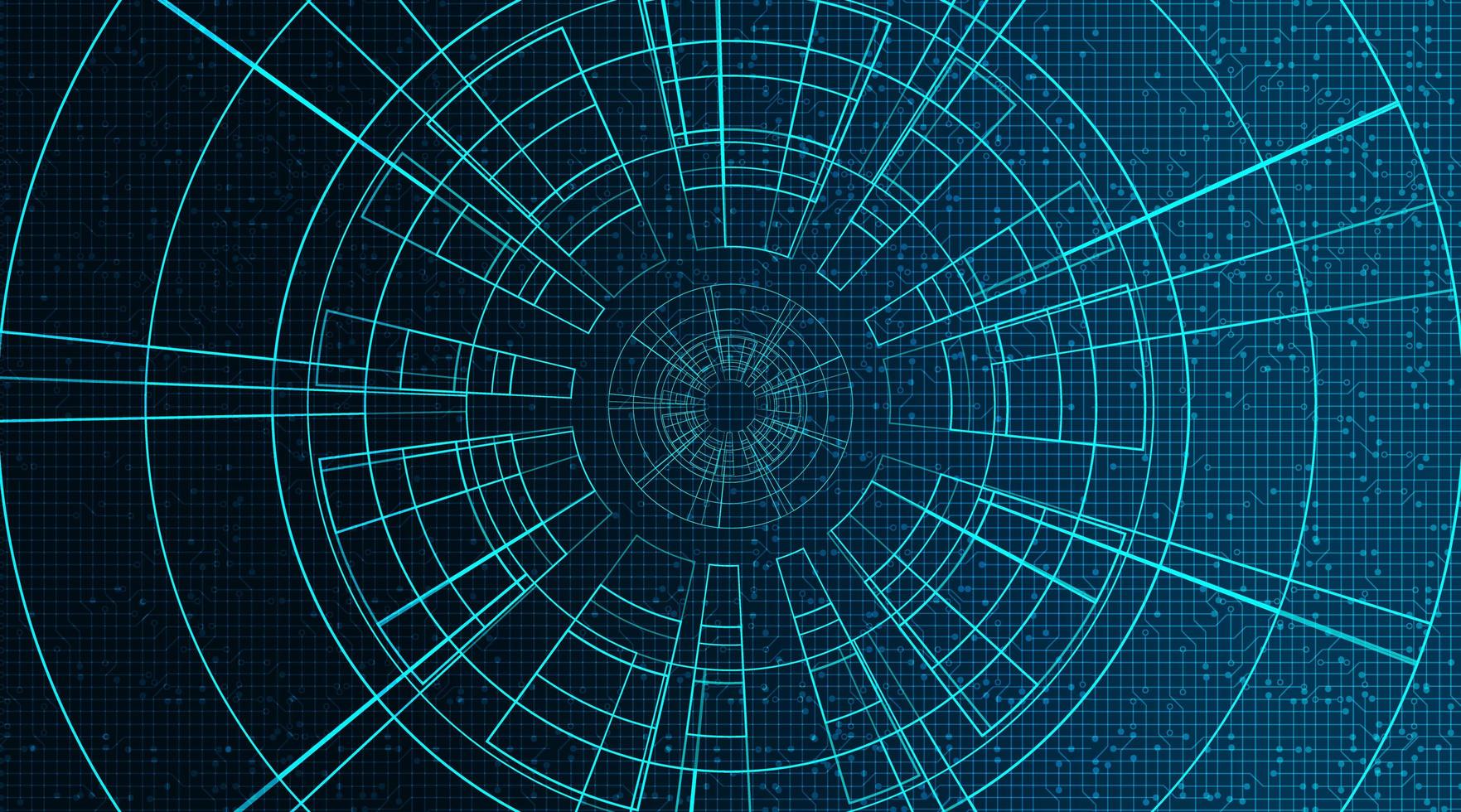Digital Eye Technology on Future Background vector