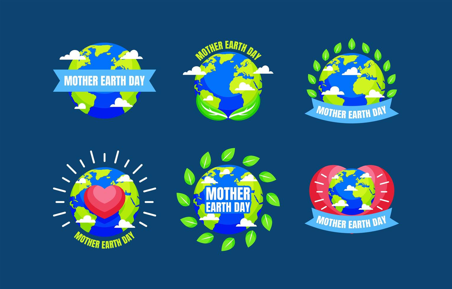 Mother Earth Day Badge vector