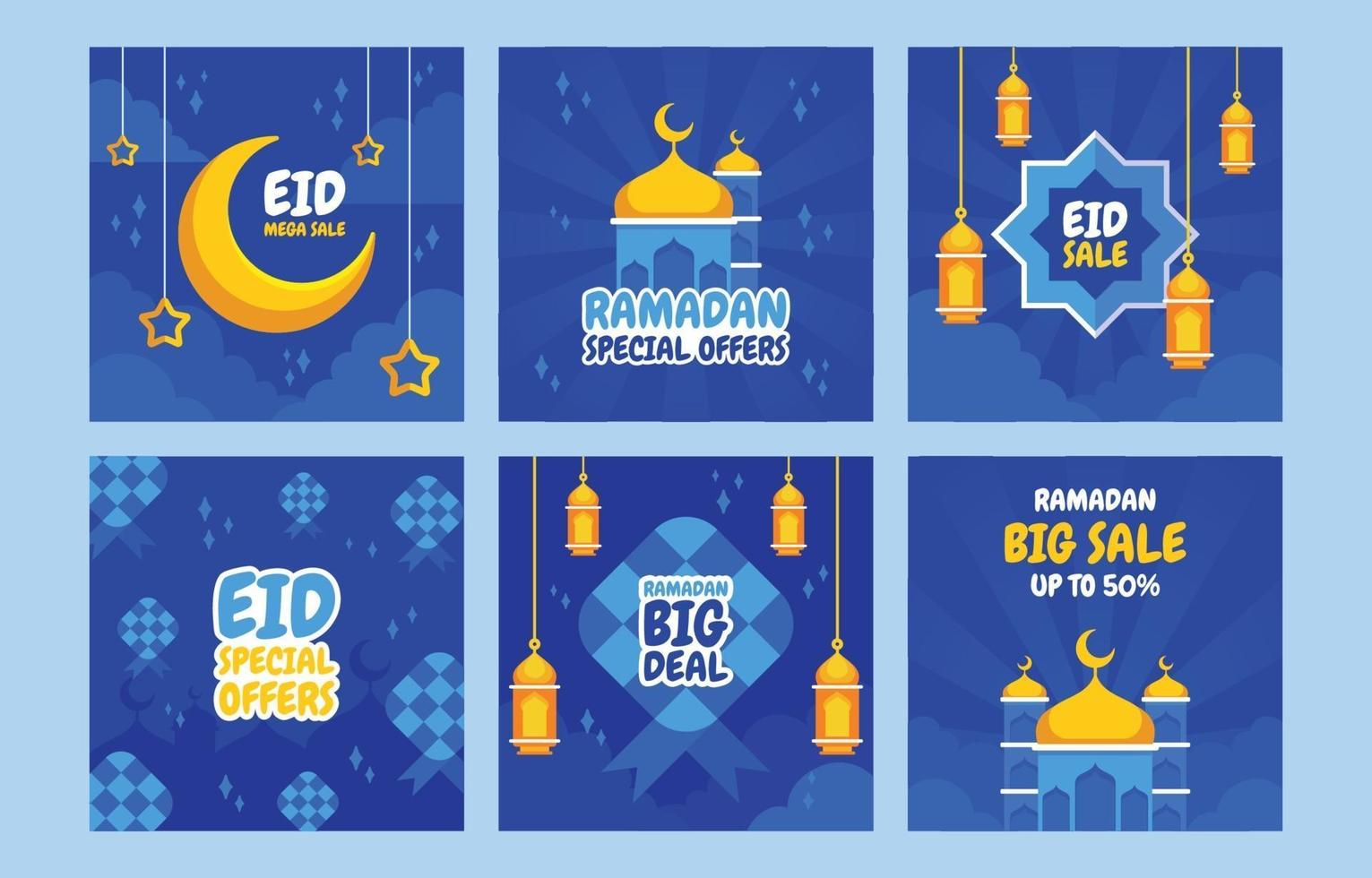 Eid Marketing Tools Social Media Post vector