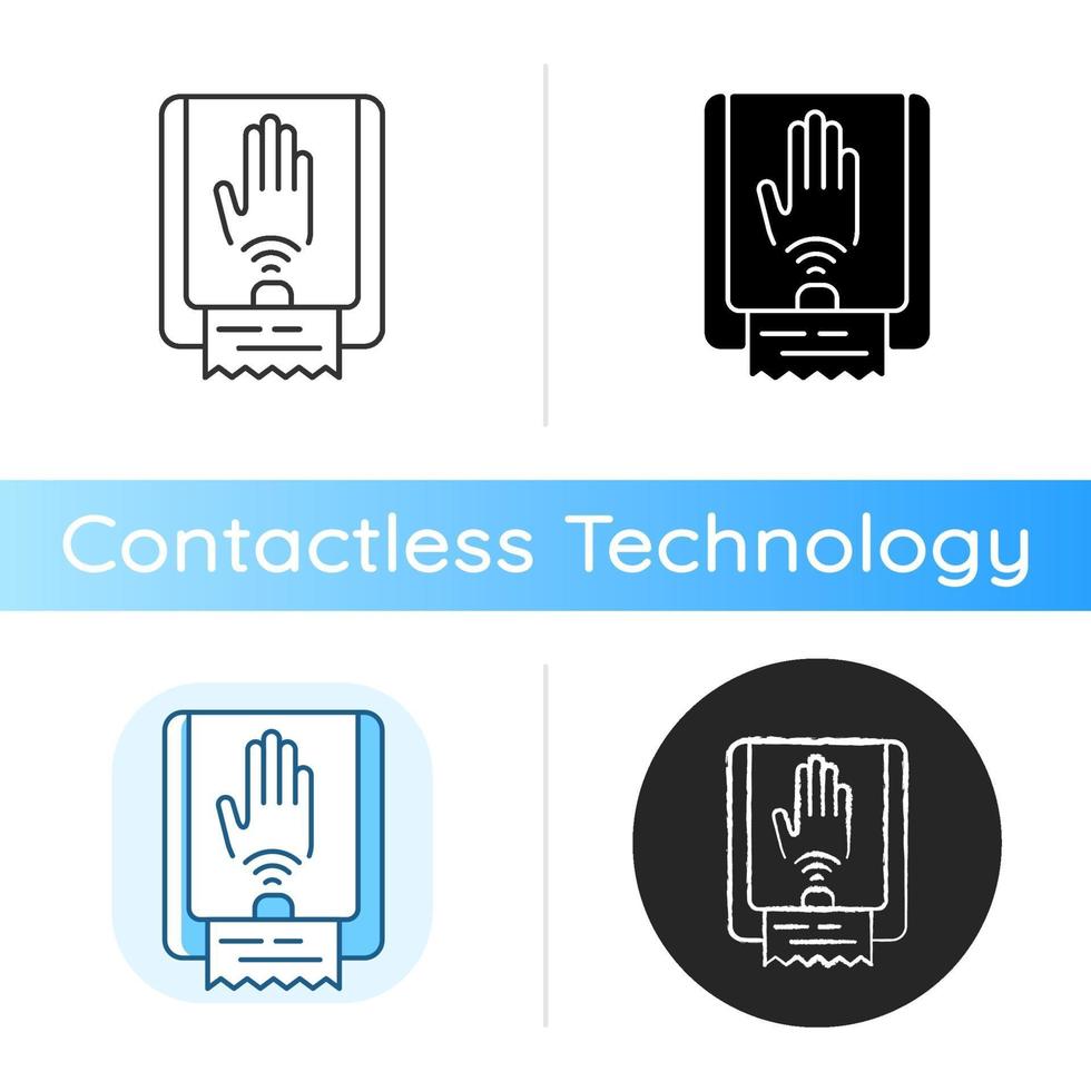 Touchless towel dispenser icon vector
