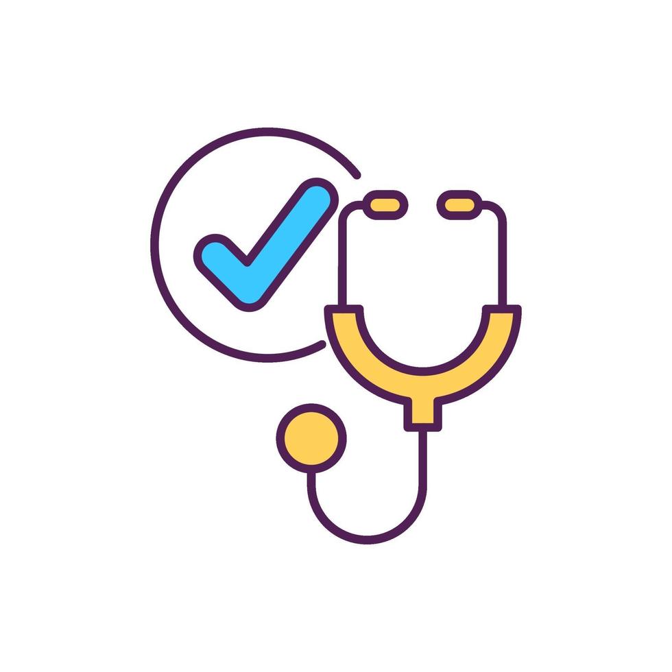 Doctor appointment RGB color icon vector