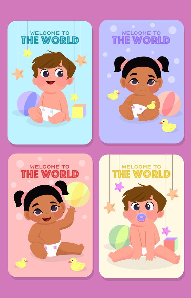 Welcome Newborns To The World vector