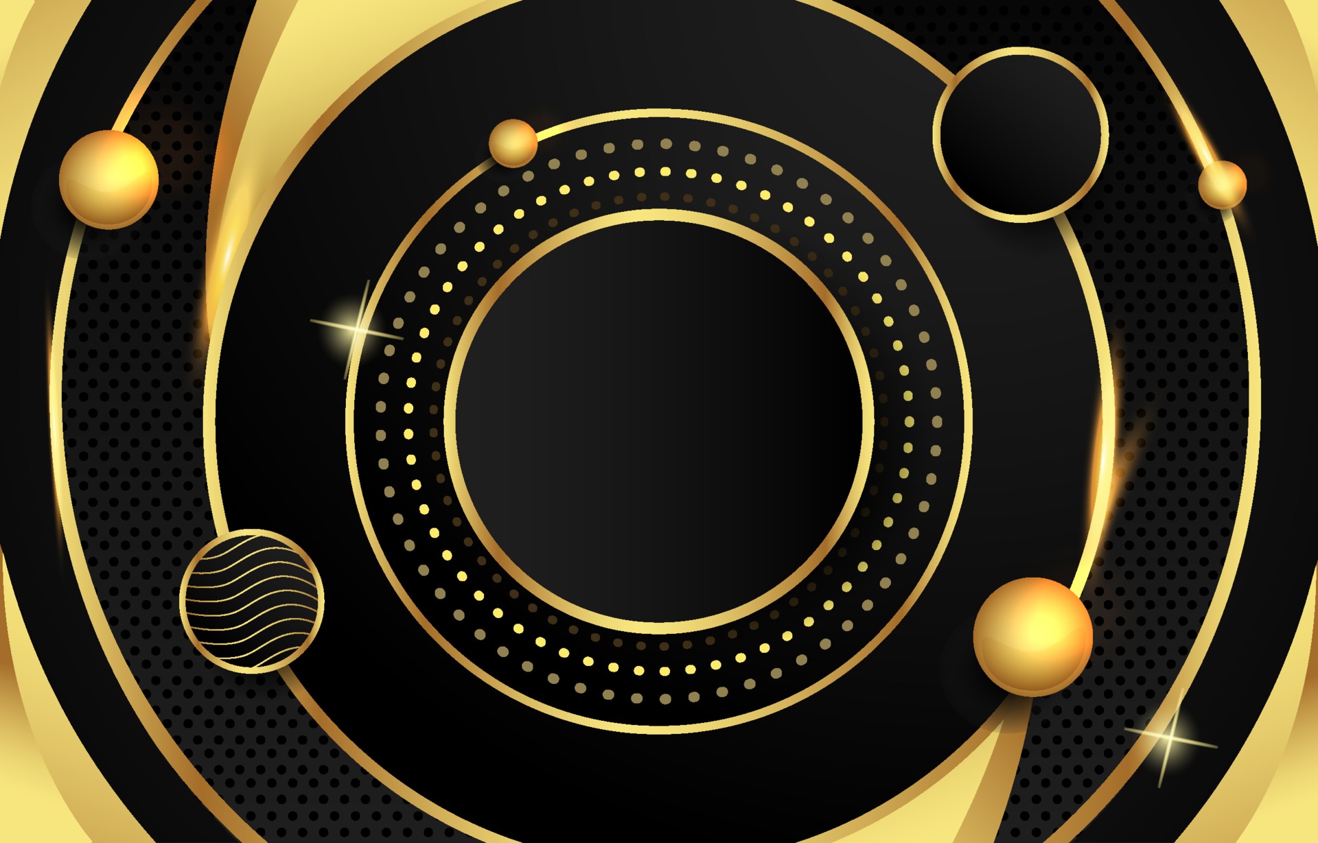 Black and Gold Circle Background 2208144 Vector Art at Vecteezy