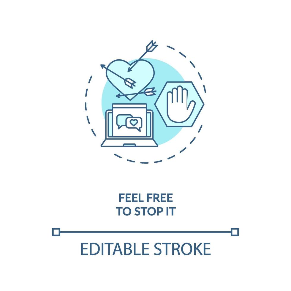 Feel Free To Stop Chatting Or Dating Concept Icon Vector Art At Vecteezy