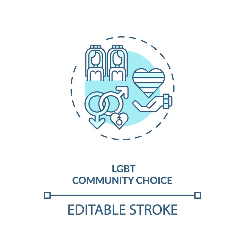 Lgbt community choice concept icon. vector