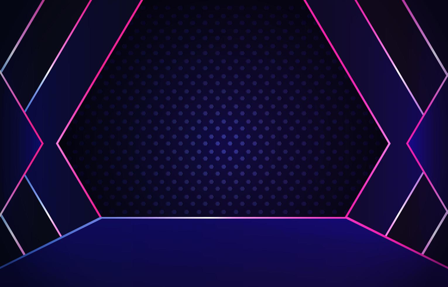 Simple neon stage background vector