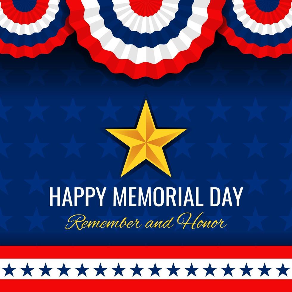 USA Memorial Day Background vector