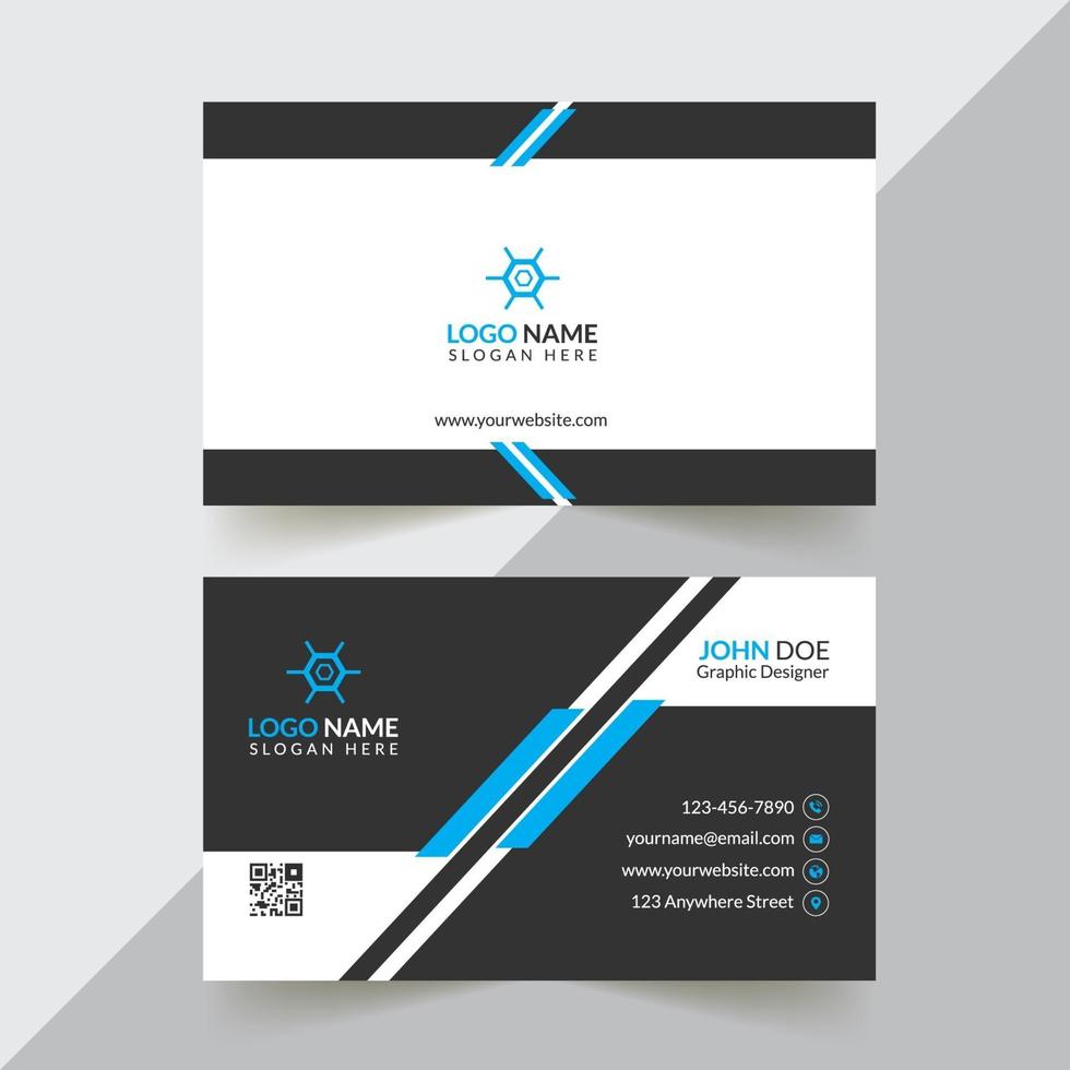 Modern And Professional Business Card, Abstract And Simple Business Card, Colorful Business Card Design vector