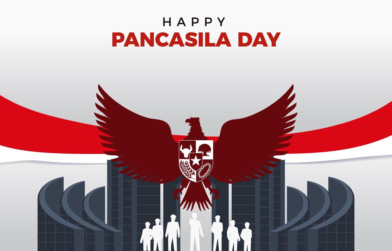 Pancasila The Foundation of Indonesia Background vector