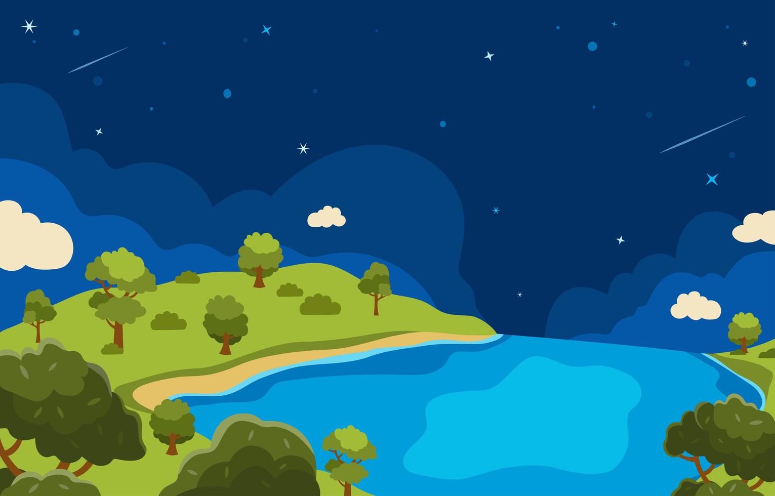 Earth Day Night Background vector