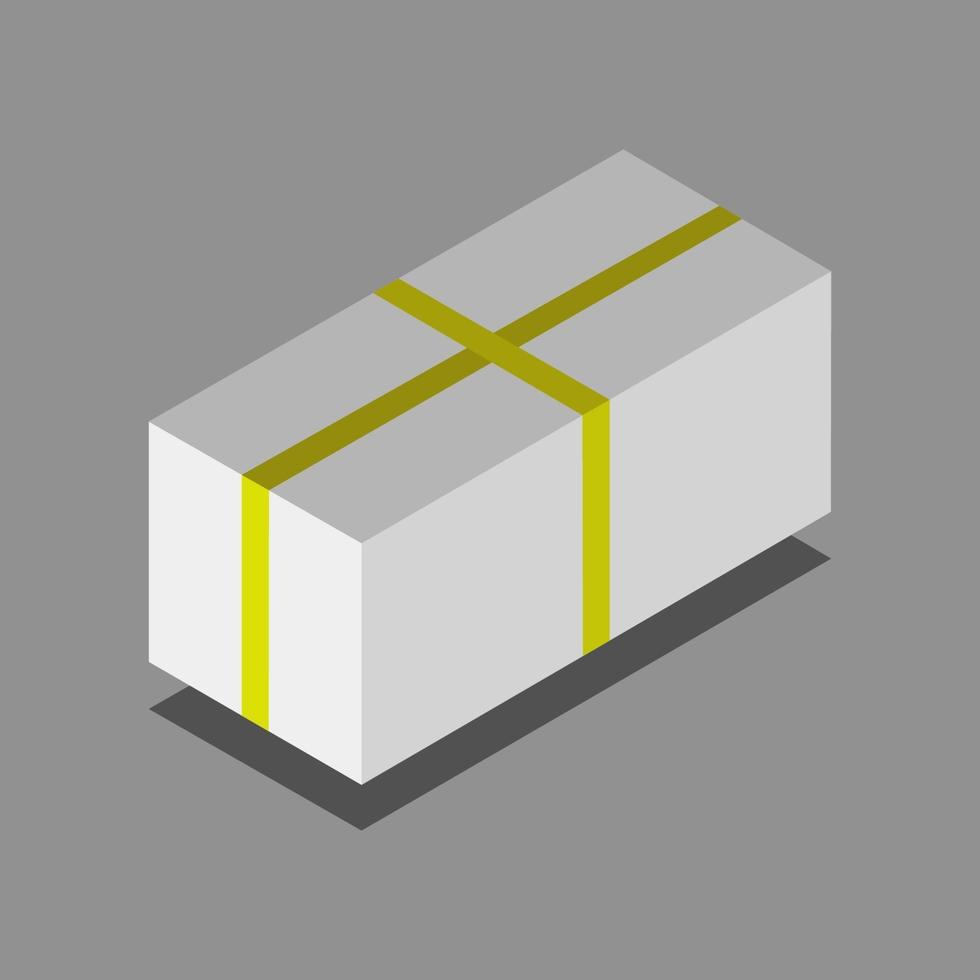 Isometric Gift On White Background vector