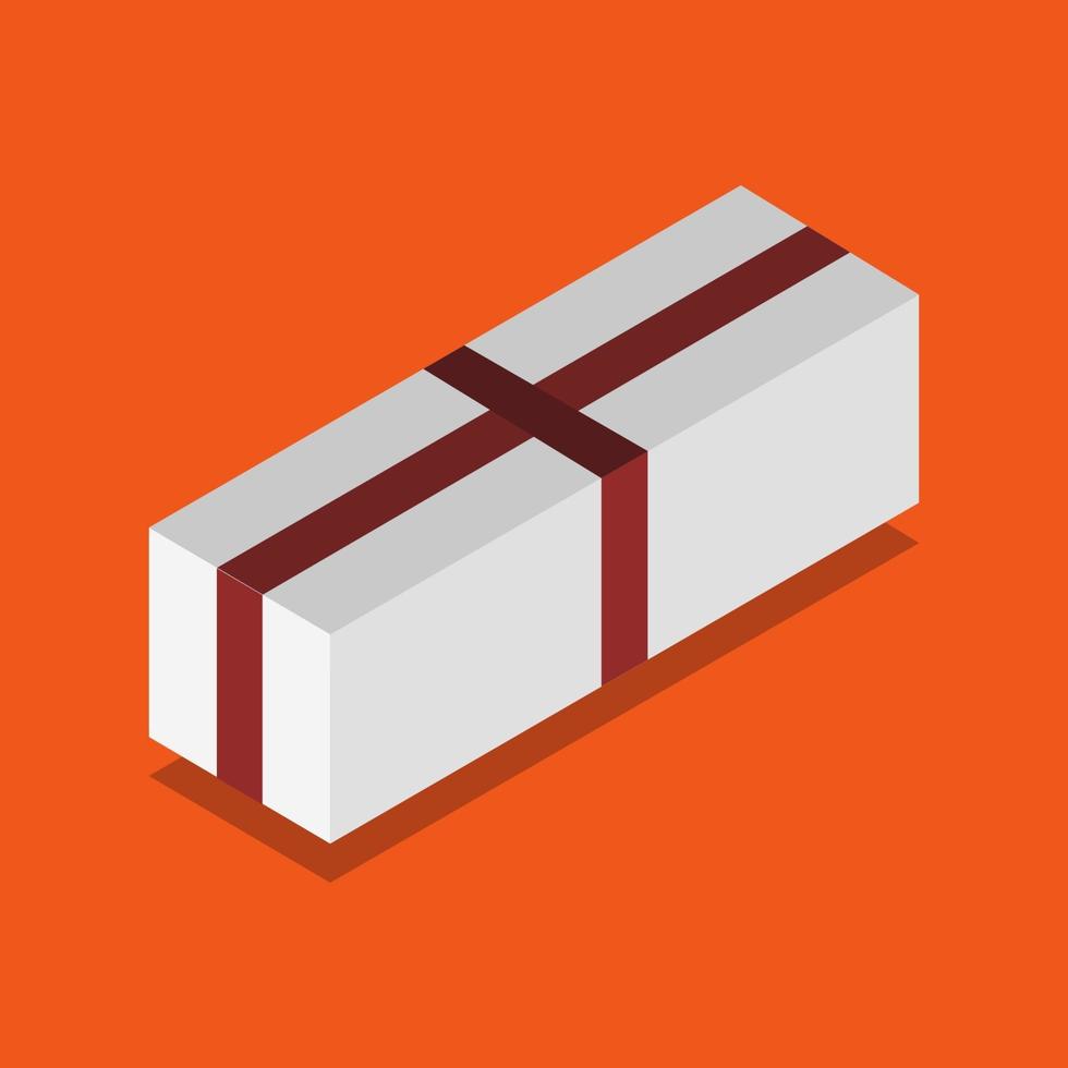Isometric Gift On White Background vector
