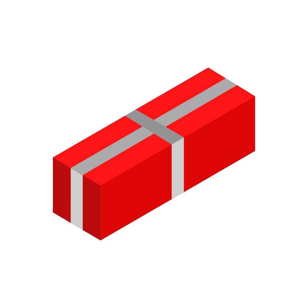 Isometric Gift On White Background vector