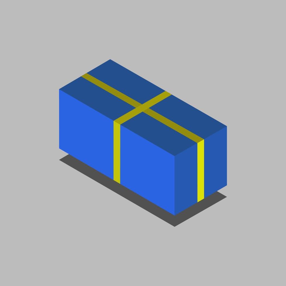Isometric Gift On White Background vector