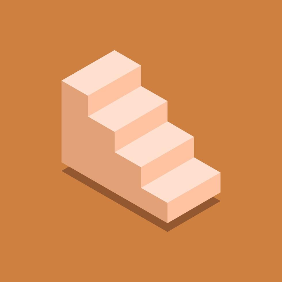 Isometric Ladder On White Background vector