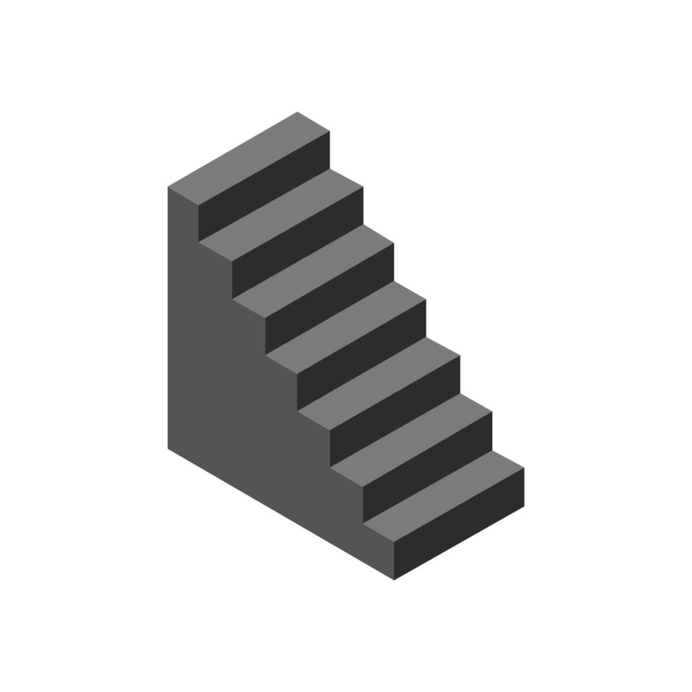 Isometric Ladder On White Background vector