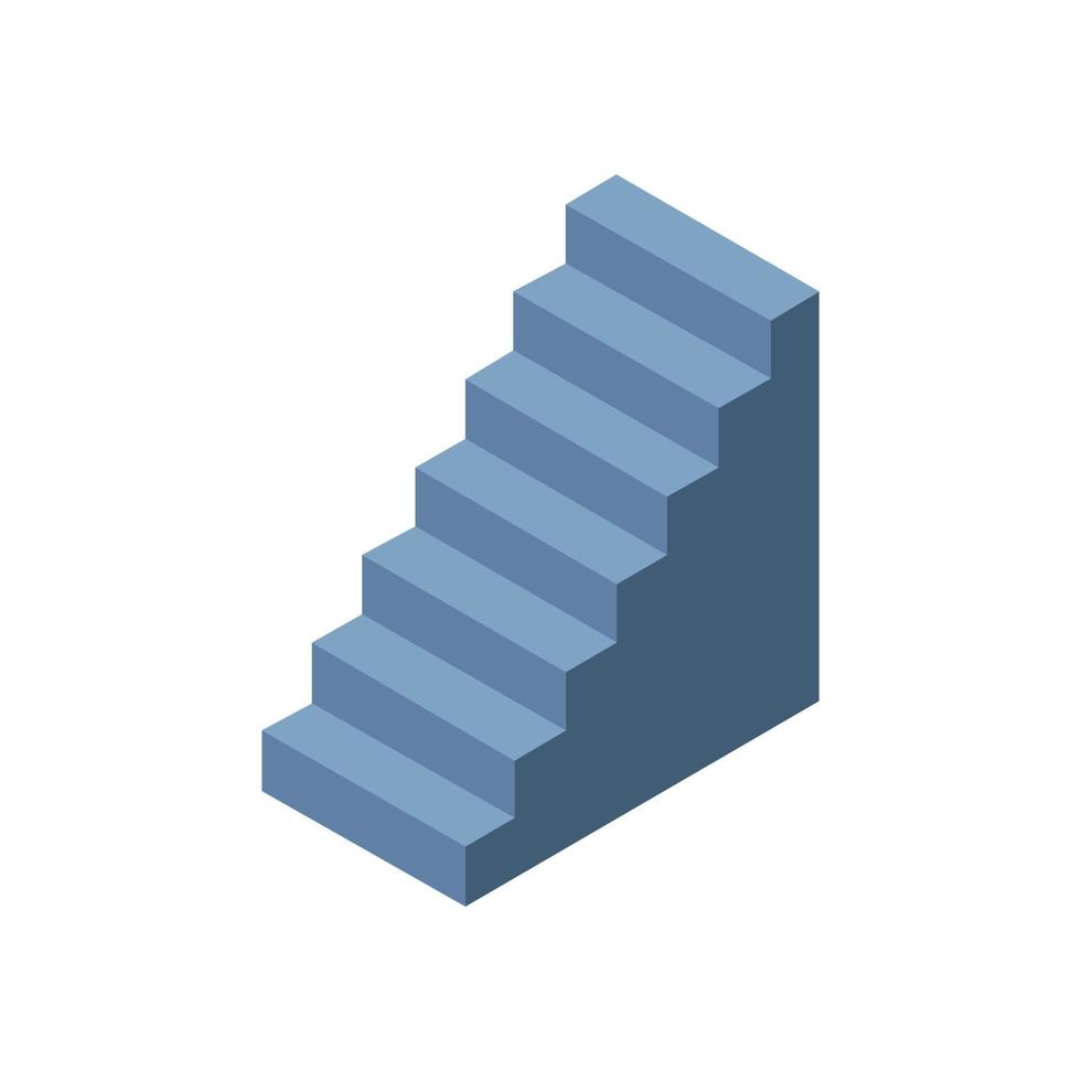 Isometric Ladder On White Background vector