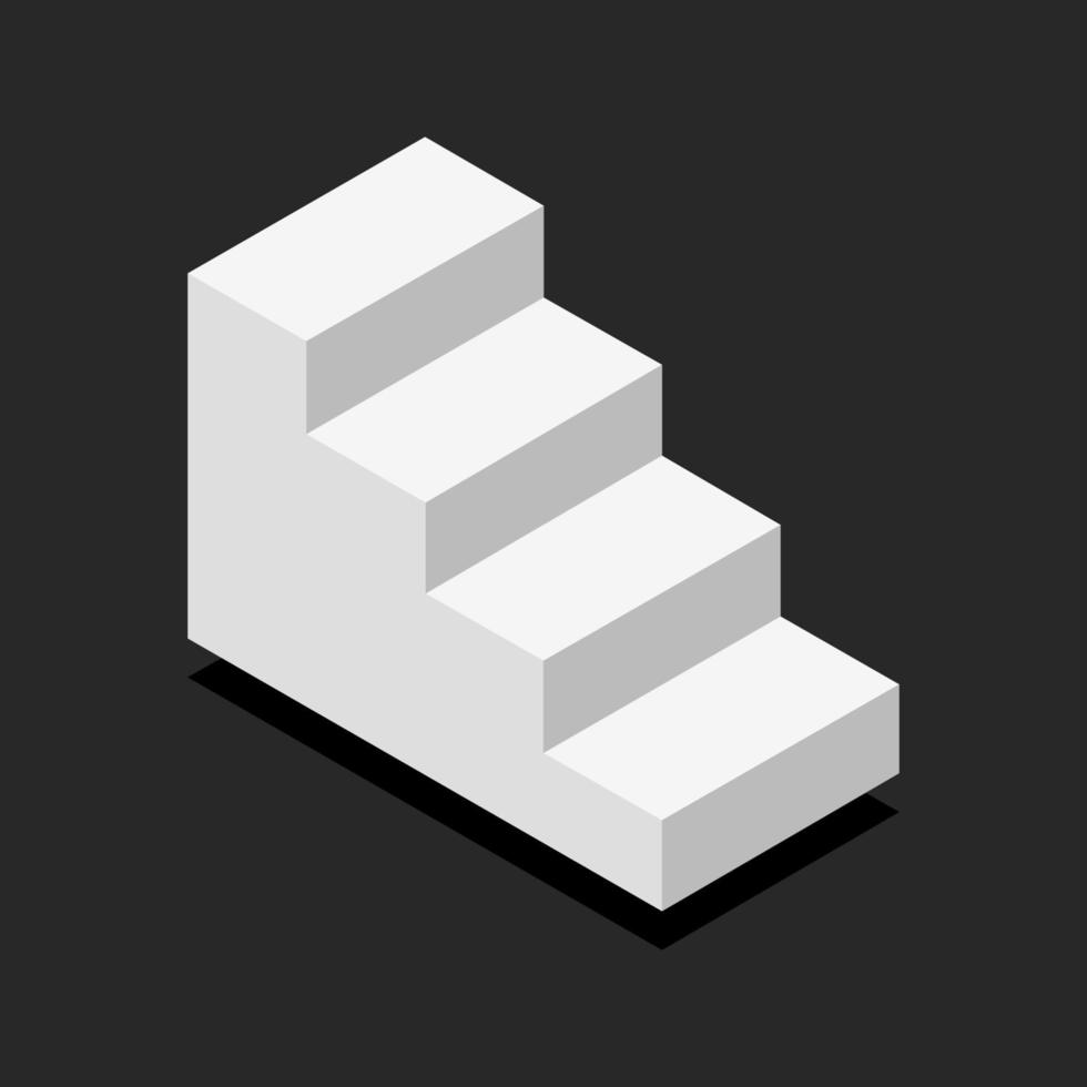 Isometric Ladder On White Background vector