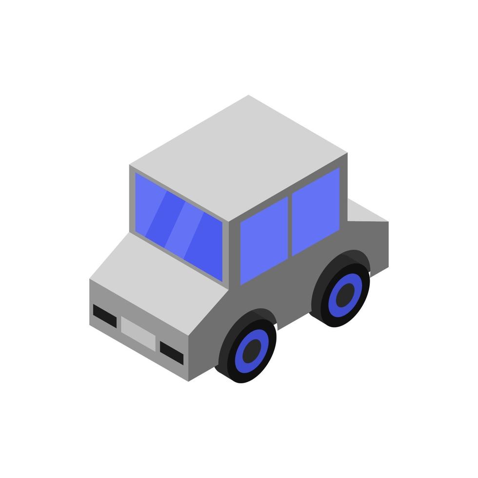 Isometric Car On White Background vector