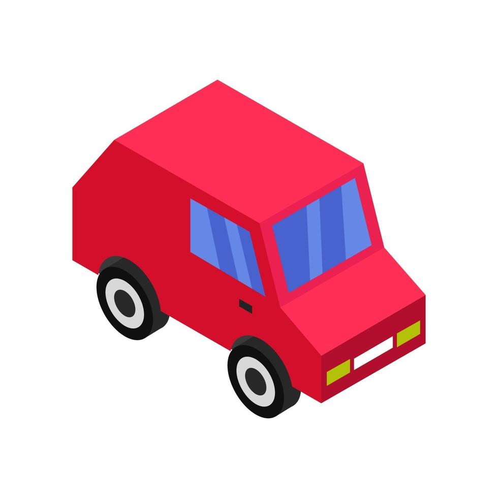 Isometric Car On White Background vector