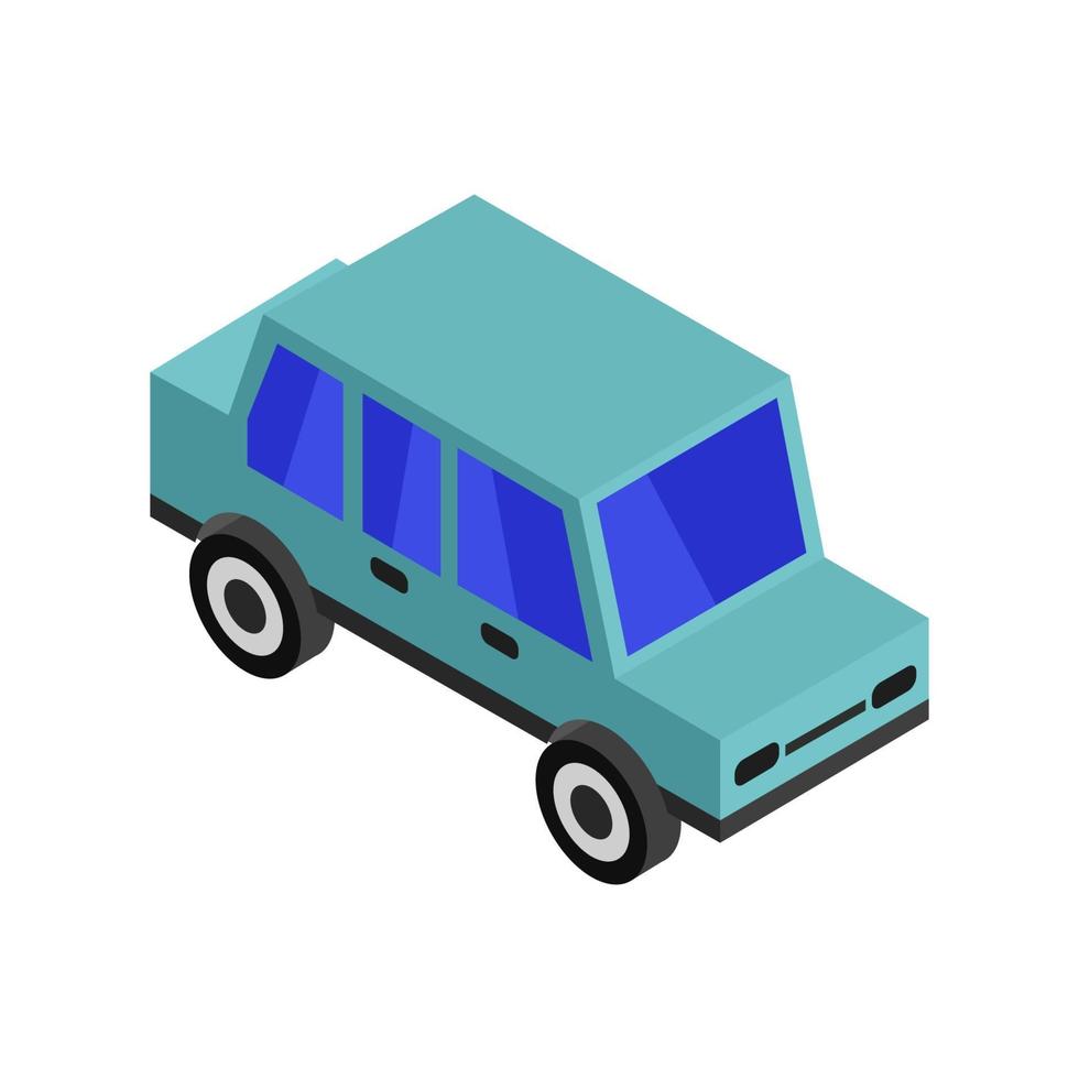Isometric Car On White Background vector