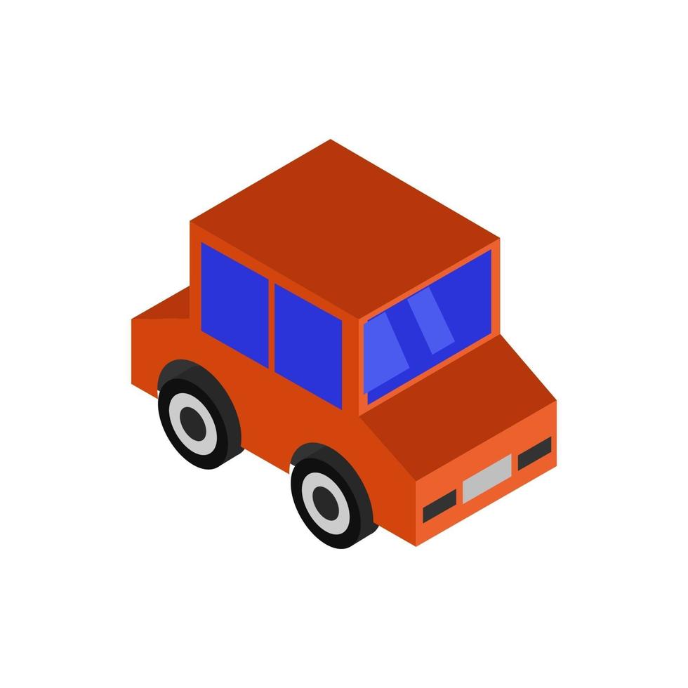 Isometric Car On White Background vector