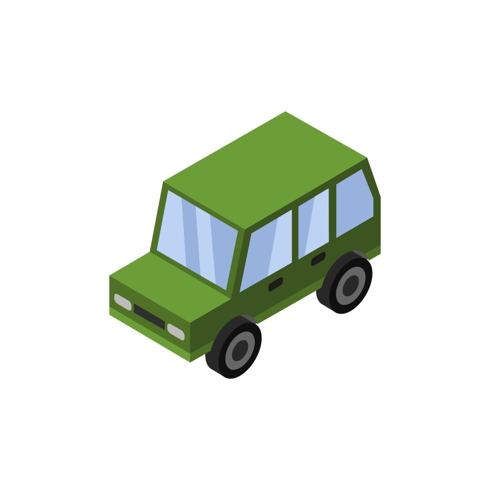 Isometric Car On White Background vector