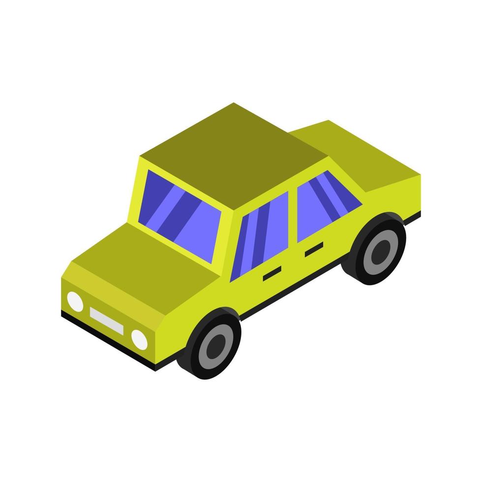 Isometric Car On White Background vector