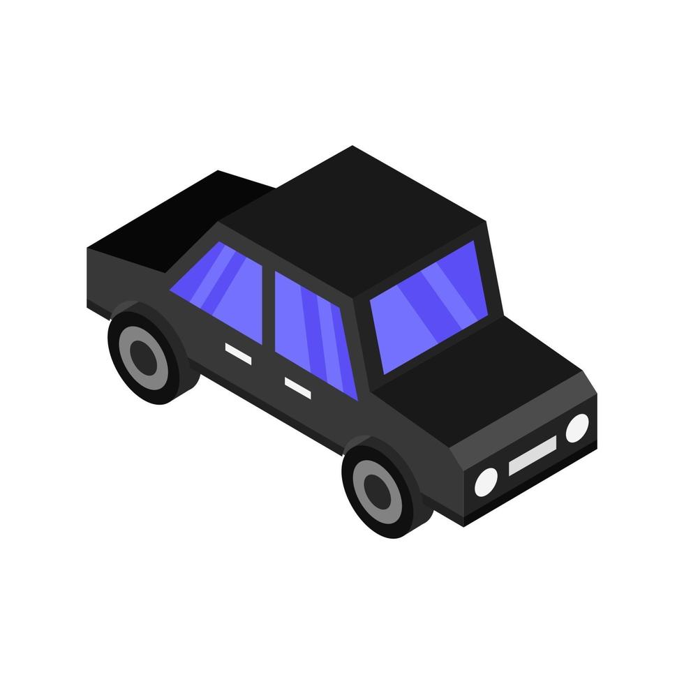 Isometric Car On White Background vector