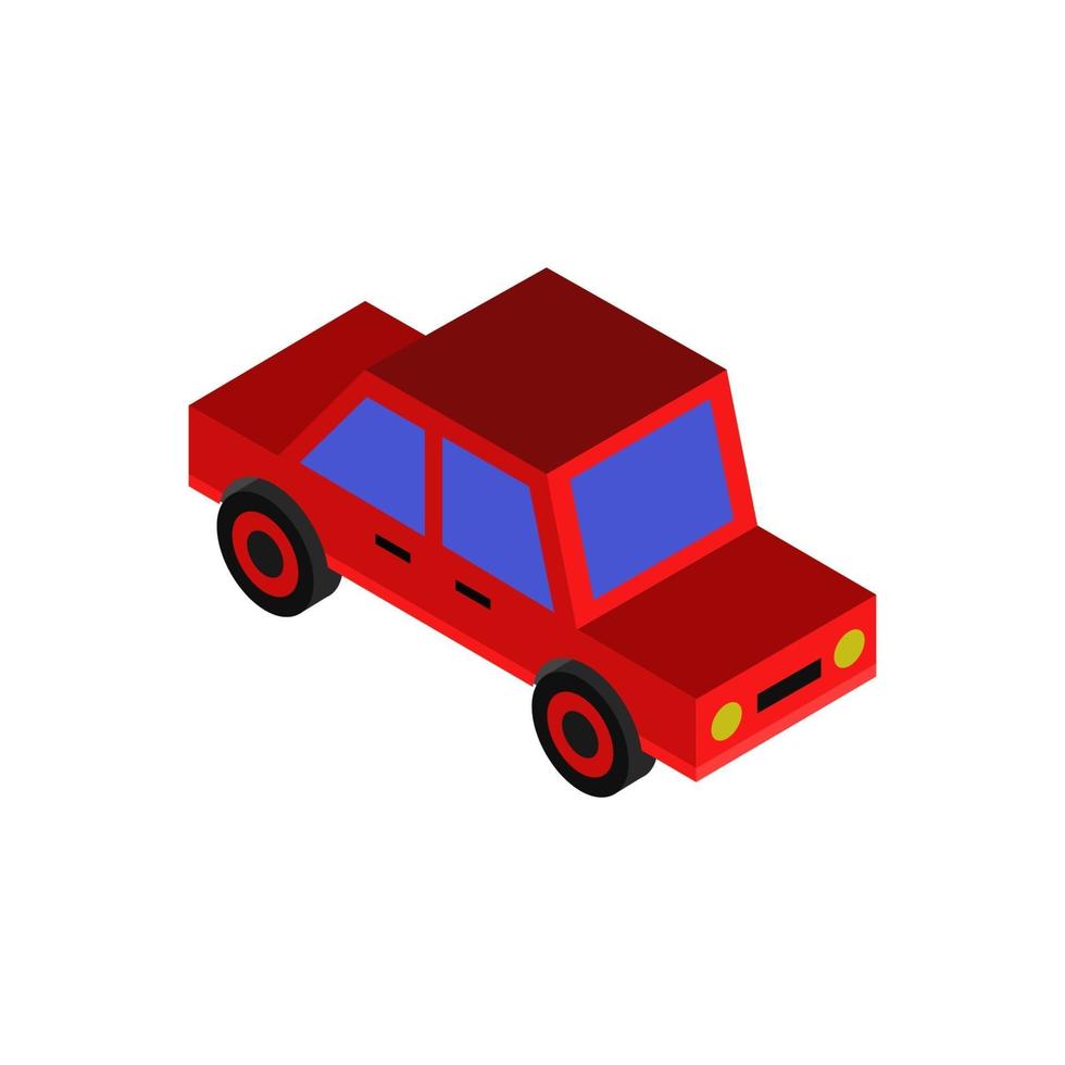 Isometric Car On White Background vector