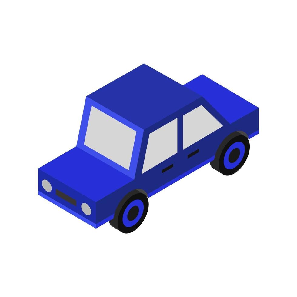 Isometric Car On White Background vector