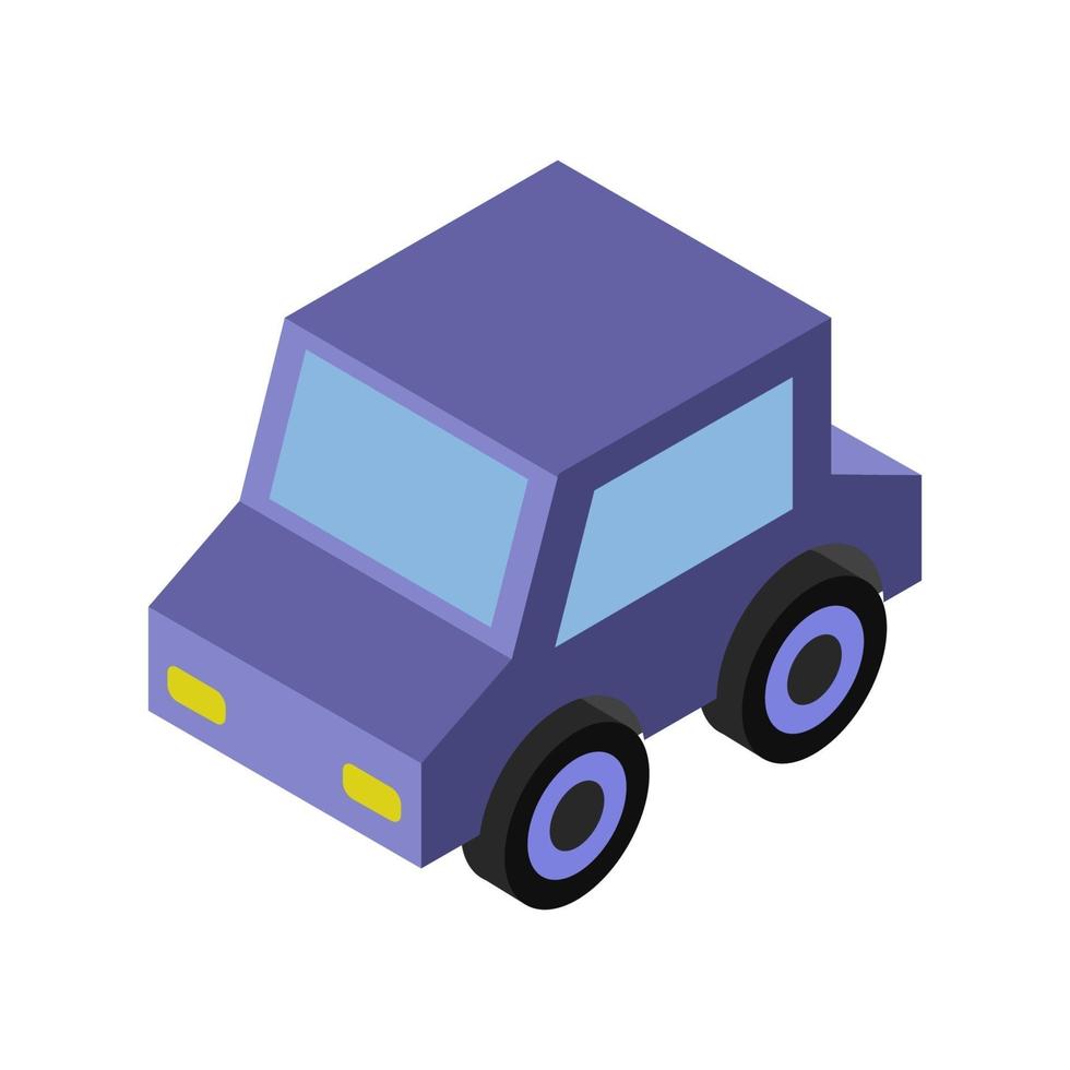 Isometric Car On White Background vector