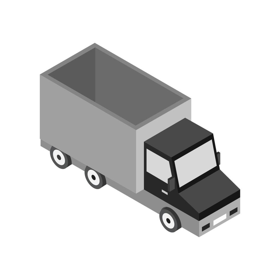 Isometric Truck On White Background vector