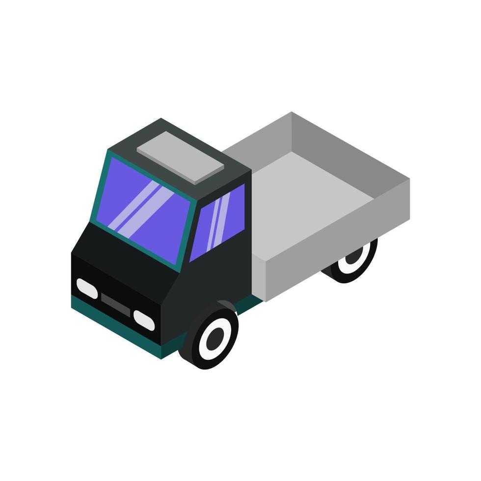 Isometric Truck On White Background vector