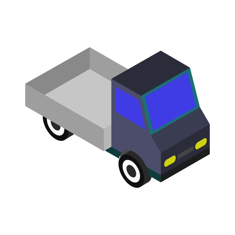 Isometric Truck On White Background vector