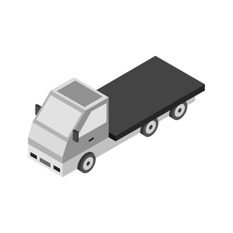 Isometric Truck On White Background vector