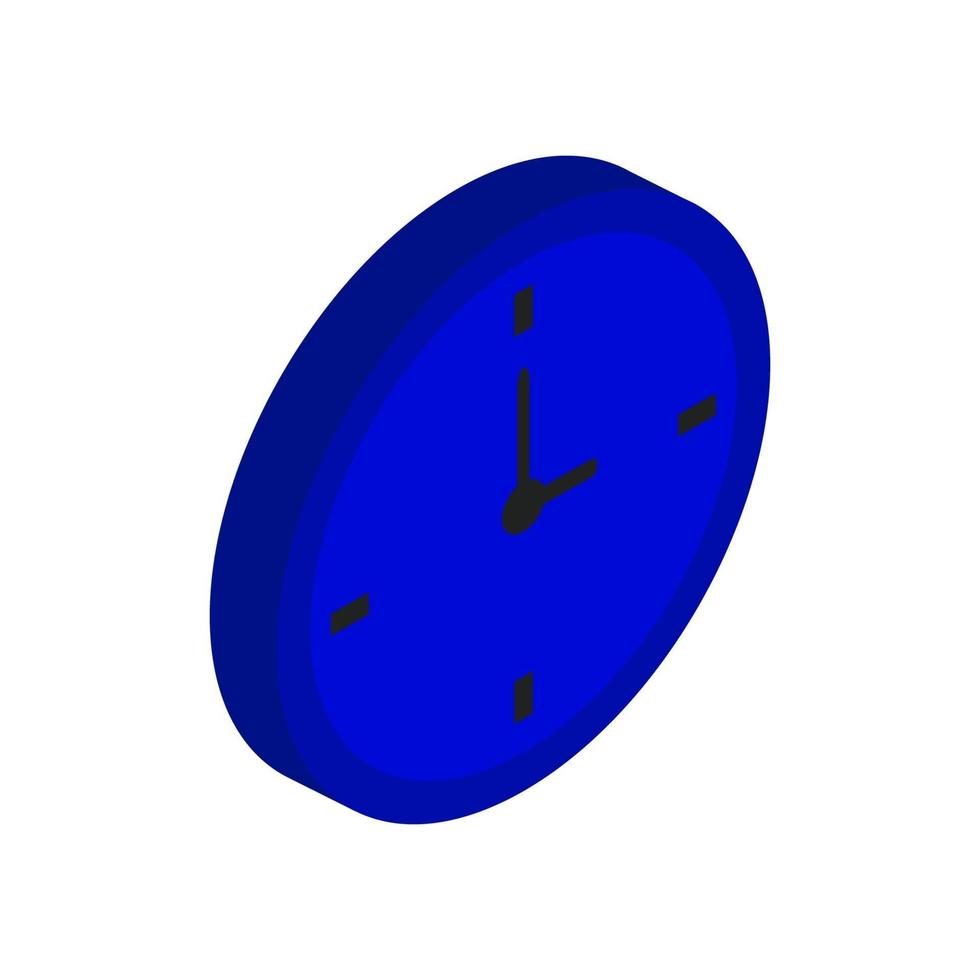 Isometric Clock On White Background vector