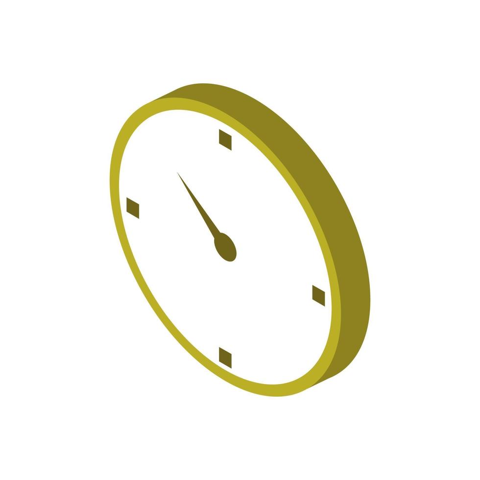 Isometric Clock On White Background vector