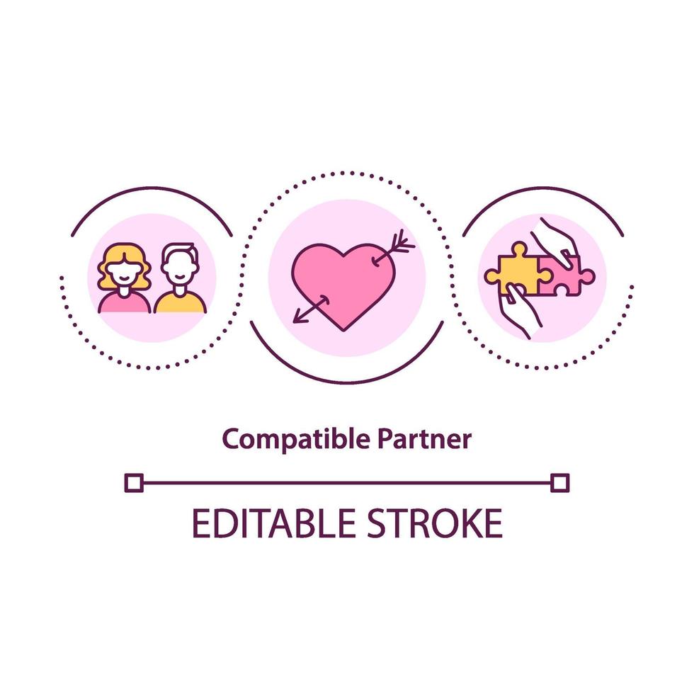 Compatible partner concept icon vector