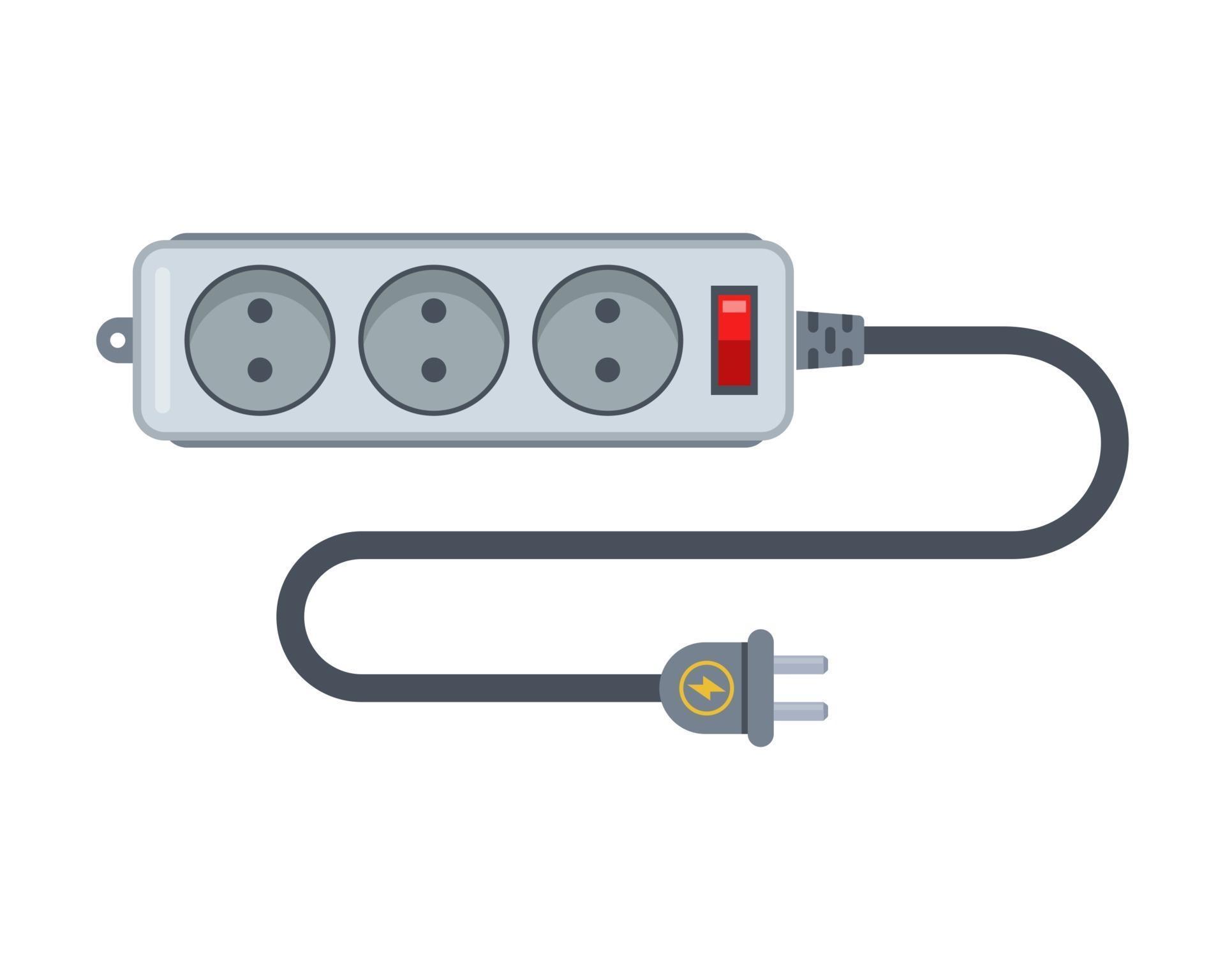 Power strip for supplying electricity through an outlet 2208707 Vector