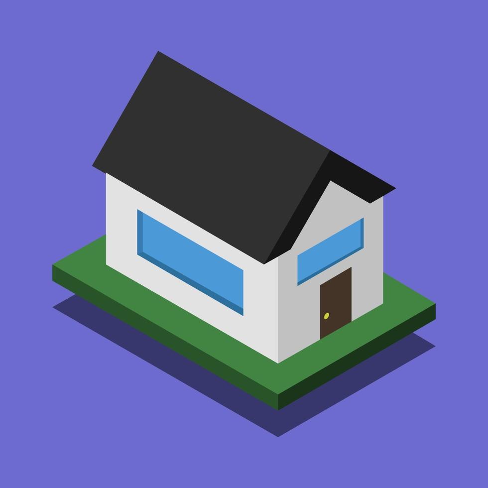 Isometric House On White Background vector