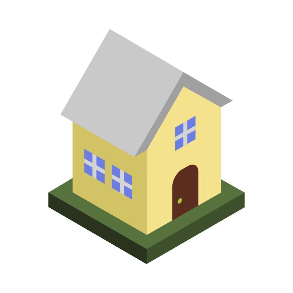 Isometric House On White Background vector