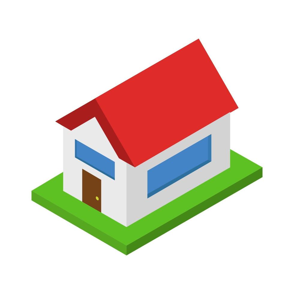 Isometric House On White Background vector