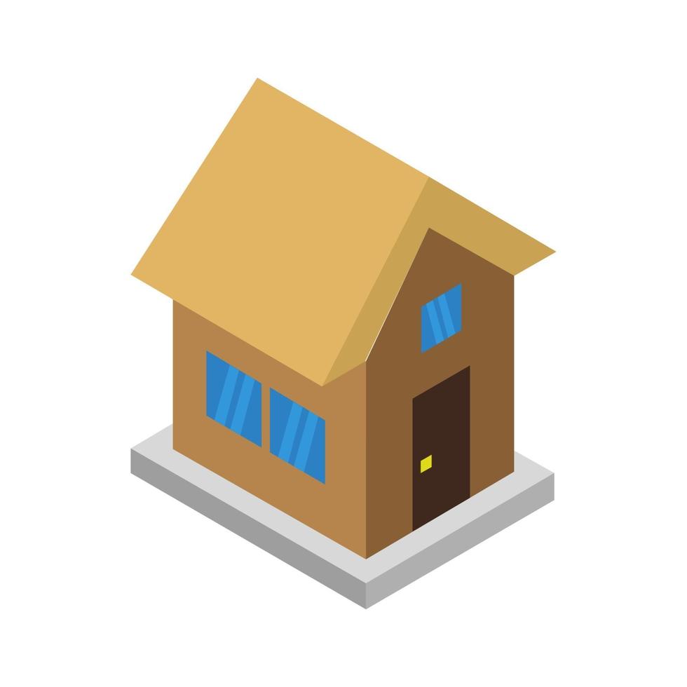 Isometric House On White Background vector